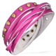 Bracelet de force 132 - Rose plusieurs lanières