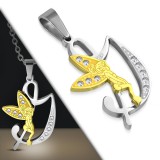 Pendentif lettre avec fée G