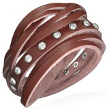 Bracelet de force 133 - Marron plusieurs lanières