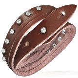 Bracelet de force 133 - Marron plusieurs lanières