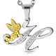 Pendentif lettre avec fée H