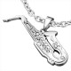 Pendentif musique 08 - Saxophone gris