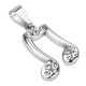 Pendentif musique 15 - Note avec strass