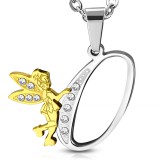 Pendentif lettre avec fée O