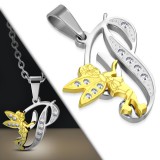 Pendentif lettre avec fée P