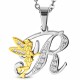 Pendentif lettre avec fée R