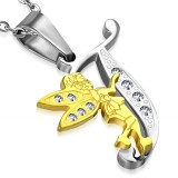 Pendentif lettre avec fée T