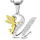 Pendentif lettre avec fée U