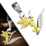 Pendentif lettre avec fée V