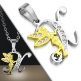 Pendentif lettre avec fée X
