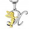 Pendentif lettre avec fée X