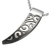 Pendentif tribal 08 - Corne avec motifs