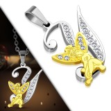 Pendentif lettre avec fée Y