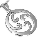 Pendentif tribal 09 - Spirales dans cercle