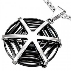 Pendentif tribal 13 - Toile d'araignée noire
