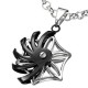 Pendentif tribal 20 - Rosas tribale grise et noire