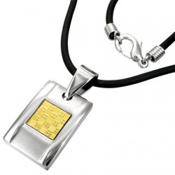Pendentif plaque 08 - Centre jaune