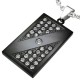Pendentif plaque 18 - Zircones sur fond noir