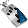 Pendentif plaque 28 - Noir, bleu et gris