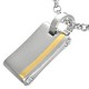 Pendentif plaque 29 - Bande jaune