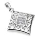 Pendentif plaque 55 - Losange strass centraux