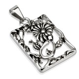 Pendentif plaque 56 - Fleurs