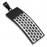 Pendentif plaque 58 - Noir ou Gold-ip grillage