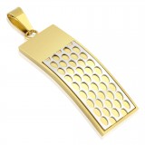 Pendentif plaque 58 - Noir ou Gold-ip grillage