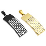 Pendentif plaque 58 - Noir ou Gold-ip grillage