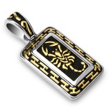 Pendentif plaque 60 - Scorpion jaune