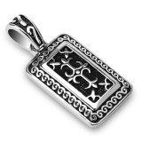 Pendentif plaque 67 - Croix médiévale grise