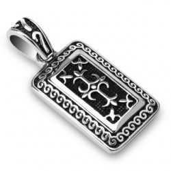 Pendentif plaque 67 - Croix médiévale grise
