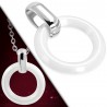 Pendentif céramique 02 - Un cercle blanc
