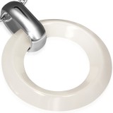 Pendentif céramique 02 - Un cercle blanc