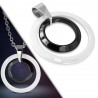 Pendentif céramique 05 - Un cercle blanc et un noir