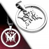 Pendentif animal 04 - Papillon dans cercle