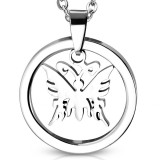 Pendentif animal 04 - Papillon dans cercle