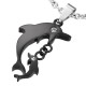 Pendentif animal 12 - Deux dauphins noirs