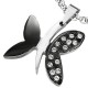 Pendentif animal 18 - Libellule noire un coté avec zircones