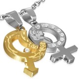 Pendentif pour couple 02 - Homme et femme