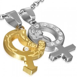Pendentif pour couple 02 - Homme et femme