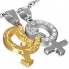Pendentif pour couple 02 - Homme et femme