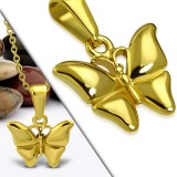 Pendentif animal 26 - Petit papillon gold-ip