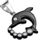 Pendentif animal 27 - Dauphin noir