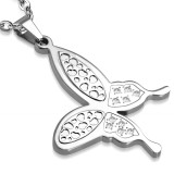 Pendentif animal 29 - Papillon avec strass