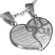 Pendentif pour couple 09 - Coeur en deux parties
