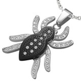 Pendentif animal 44 - Araigné noire avec zircones