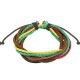 Bracelet en cuir tressé multibrins (126)