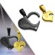Pendentif pour couple 36 - Coeur noir et coeur jaune