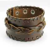 Bracelet de force 109 - Brun bande centrale
